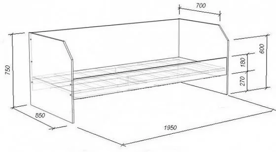 Детская кровать 160 на 80 чертеж